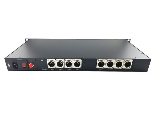 8-Kanal-Forward-XLR-Audio-zu-Faser-Konverter, überträgt hochwertige Audiosignale bis zu 12,5 Meilen Single-Mode fournisseur