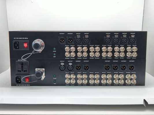 12-Kanal 3G-SDI Glasfaser-Konverter + 8CH XLR Symmetrisches Audio, mit SMPTE-Glasfaseranschluss zur Übertragung
