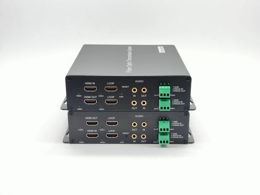 Bidirectional 4K30Hz HD-MI Video to Fiber Converter With 3.5mm Audio, RS485/RS232 Data