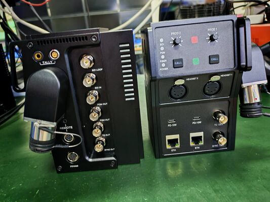 Tri-Level SYNC 12G SDI-Fiber-Kamera-Konverter mit Genlock, 4-Draht-Intercom, IP-Steuerung, Tally, POE+